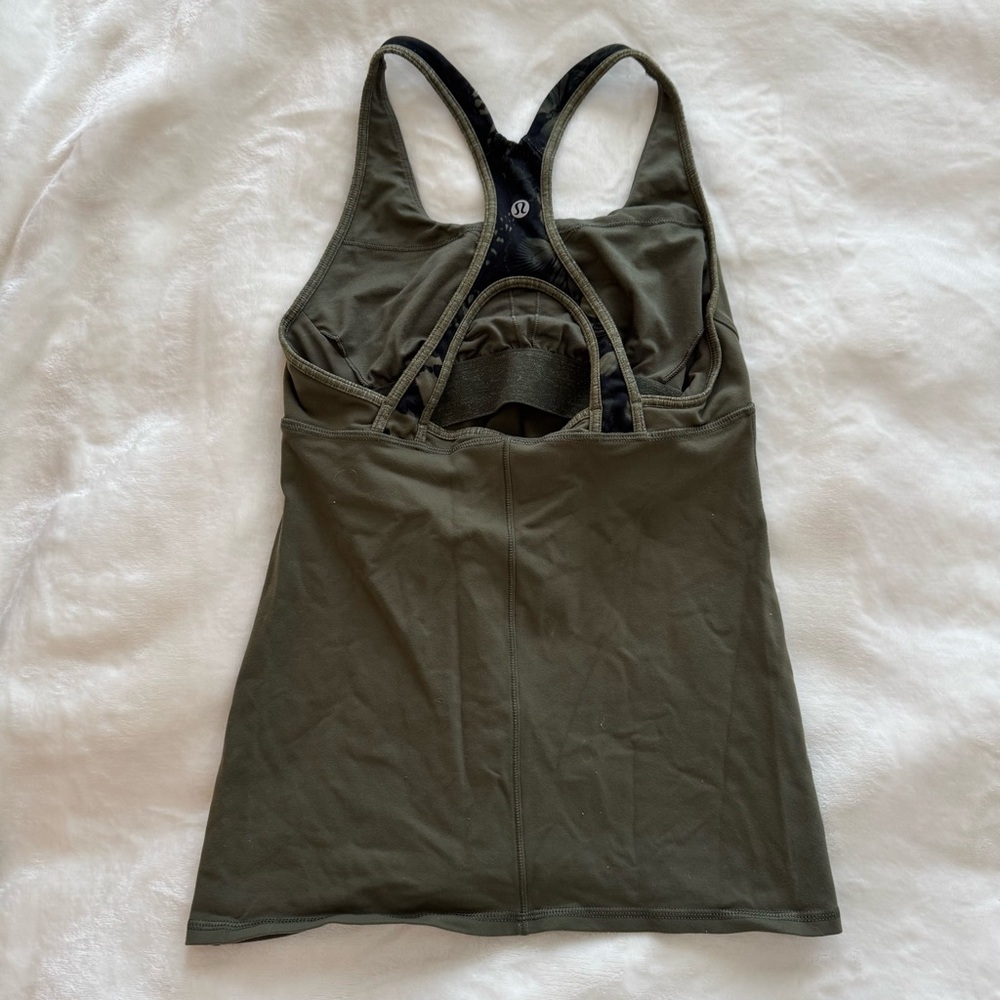 lululemon athletica Dark Green Racerback Tank Top